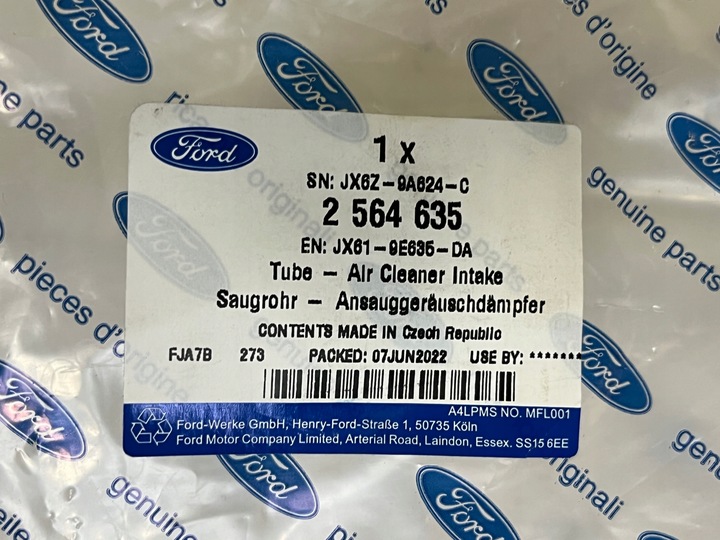 фото №9, Ford kuga mk3 19+ / focus mk4 18+ труба впускна фільтра