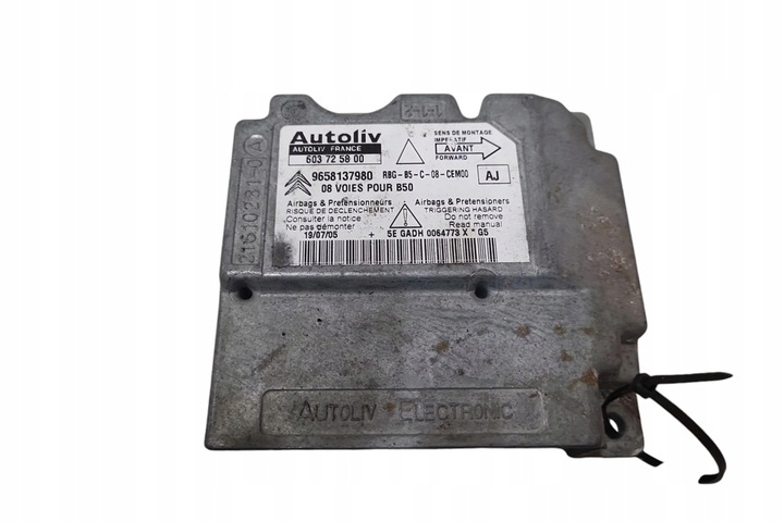 фото №1, Модуль подушка безопасности citroën c4 grand picasso i ua_ 9658137980 1.6l бензин 2005