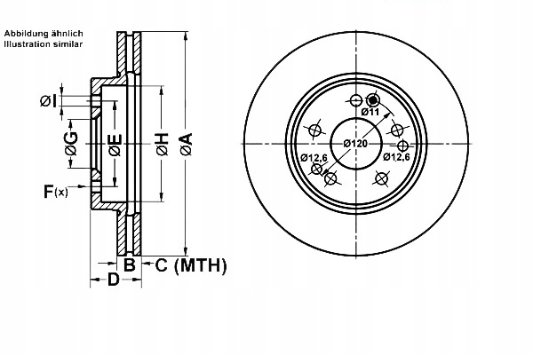 фото №2, Диски гальмівні 2szt mercedes перед w124 w201 84-