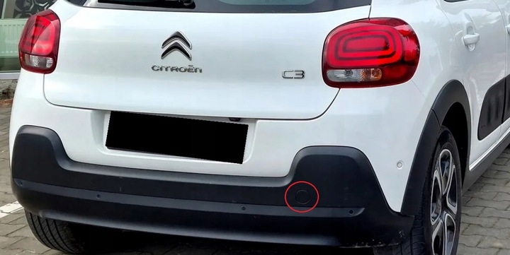 фото №13, Citroen c3 iii 2016- заглушка фаркоп зад оригінал чорна структура