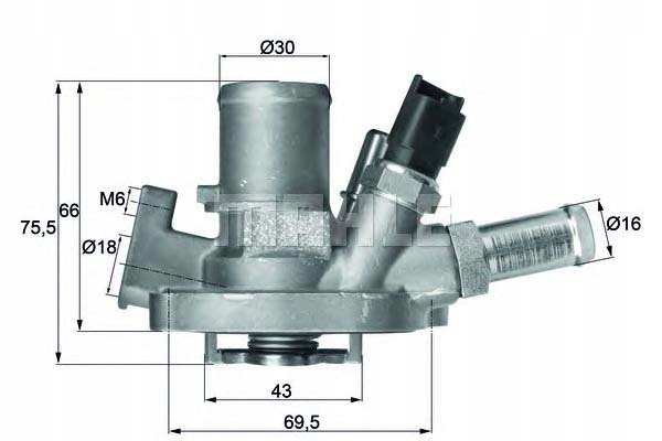 фото №2, Термостат fiat 80c 1,4 behr