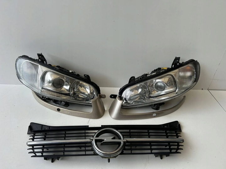 фото №1, Opel omega b лампа ліва права решітка радіатора решітка оригінал