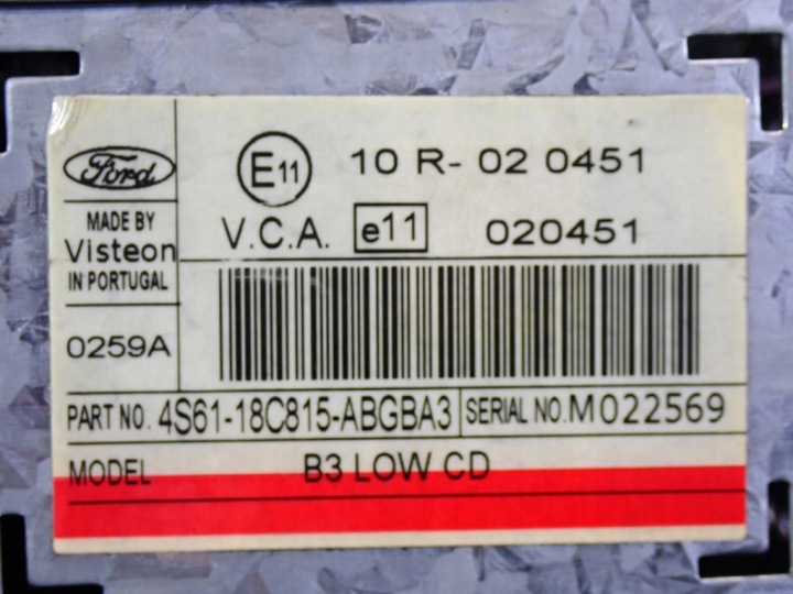 фото №9, Ford fiesta vi mk6 магнітола visteon cd 4s61-18c815-ab