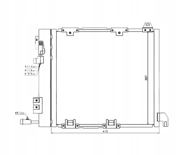 фото №9, Радіаторів кондиціонера do opel astra g 1998-2004 1850056