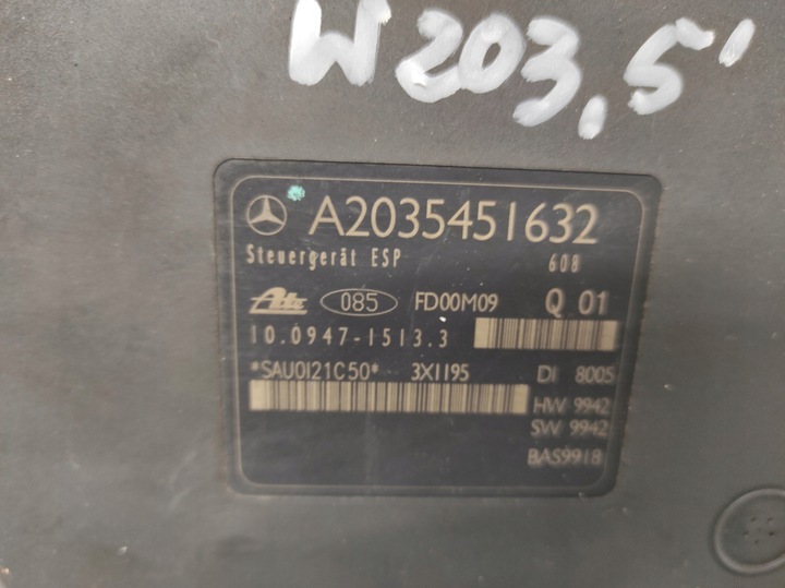 фото №7, Mercedes c w203 00- 2.0 компресор насос abs esp a2035451632