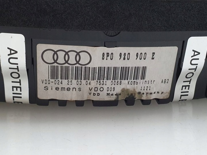 фото №8, Audi a3 s3 8p спидометр панель приборов спидометр европа оригинал 8p0920900e