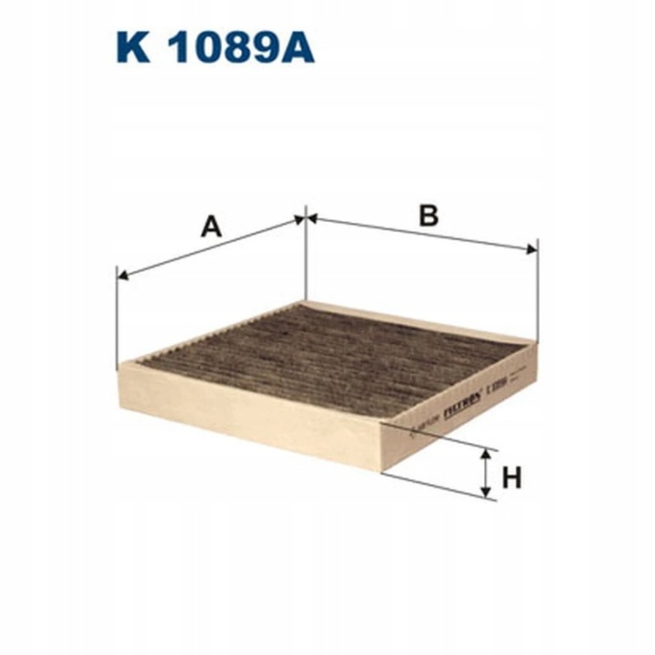 ФІЛЬТР, ВЕНТИЛЯЦІЯ СТОРОНИ ПАСАЖИРА ФІЛЬТРON K 1089A