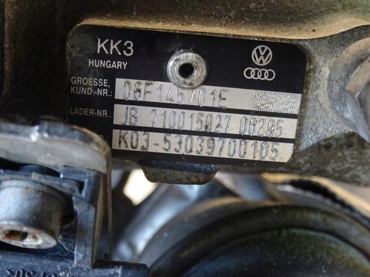 фото №10, Audi a3 8p golf v eos 2.0 tfsi bwa турбонагнетатель 06f145701e