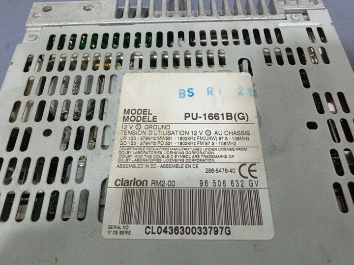 фото №5, Peugeot 607 радио заводские кассеты clarion 96506632gv
