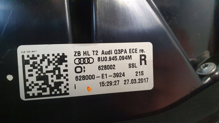 фото №8, Лампа зад правая audi q3 рестайлинг led 8u0945094m 14-