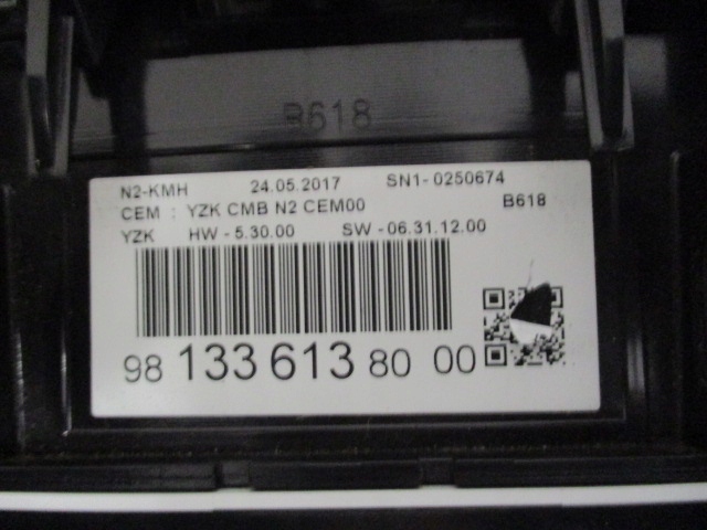 фото №11, Citroen c3 iii панель приладів 9813361380 європа