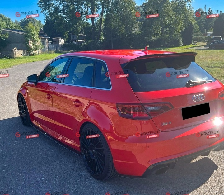 фото №7, Спойлер do audi a3 8v sportback 2015-2019 po рестайлинг чёрный блеск rs3