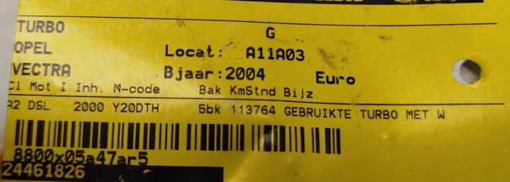 фото №9, Турбокомпресор opel 2.0 dti 24461826 gt15 708866-2 113764 km