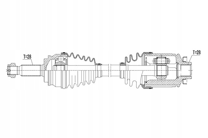 фото №1, Піввісь привідна права jeep patriot 2.2 l=586mm