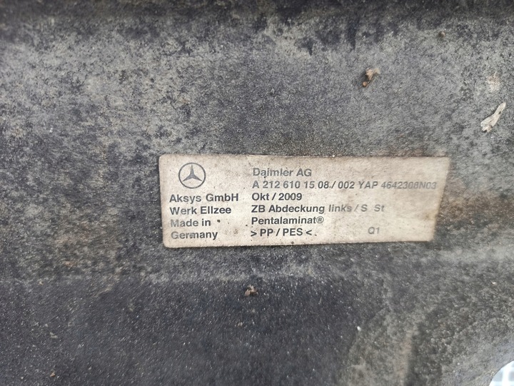 фото №8, Mercedes w212 e захист шасі ліва a2126101508