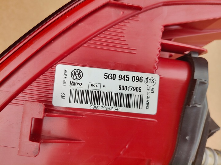 фото №6, Vw golf vii комплект лампа лампы задние зад левая правая 5g0945095 5g0945096