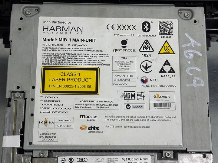 фото №7, Audi a6 s6 c7 4g 2017 панель / радіопрогравач cd/dvd/gps 4g1035021a