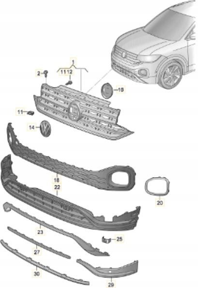 фото №2, Рамка бампера права хром галоген vw t-cross