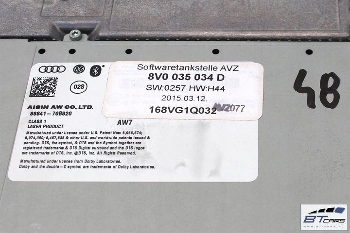 фото №8, Audi a3 набір mmi 3g+ монітор зчитувач mib панель 8v0035034d 8v0919604c 8v09