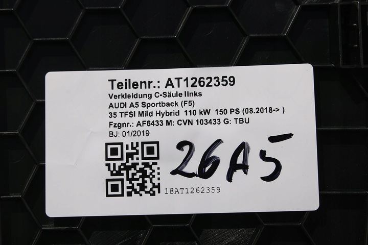 фото №13, Audi a5 sportback стойки стойка a+b+c+d 8w8867233g обивка 8w8867243 + sł