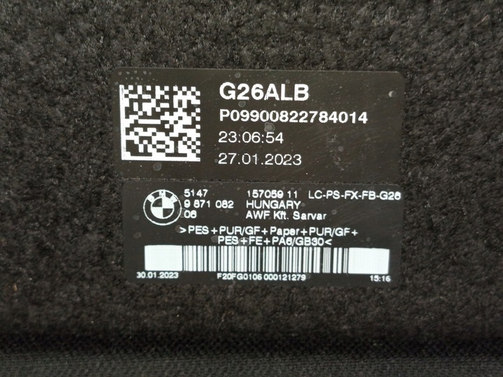 фото №15, Bmw i4 g26 полиця багажника зад задня комплект 8081723 9871082