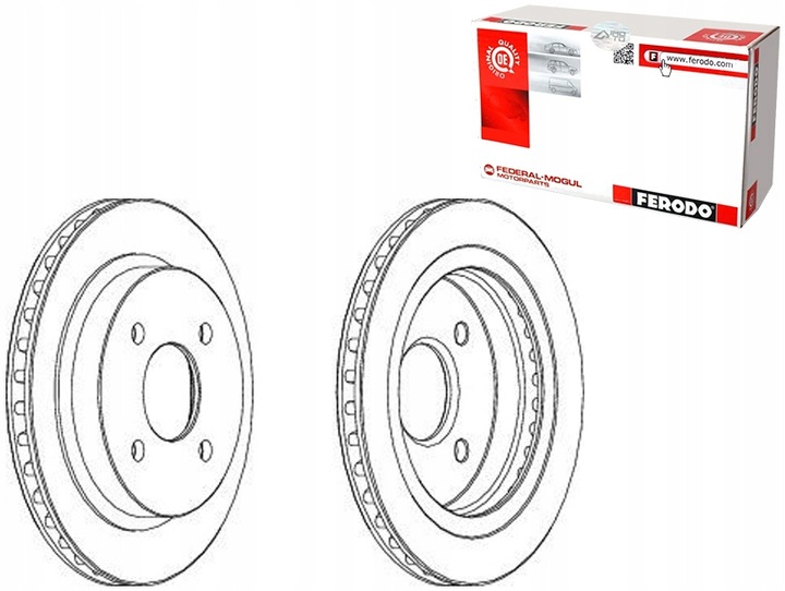 FERODO ГАЛЬМІВНІ ДИСКИ ГАЛЬМІВНІ 2 ШТУКИ FORD COUGAR MONDEO I