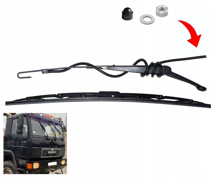 фото №1, Нове металевий важіль + двірники man l2000