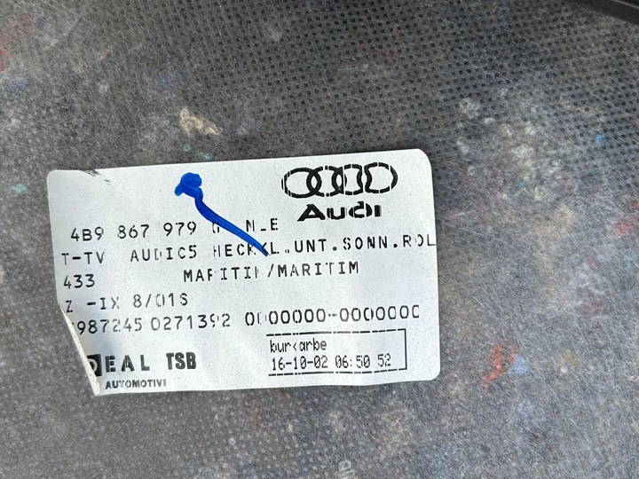 фото №15, Захист оббивка багажника audi a6 c5 універсал синя