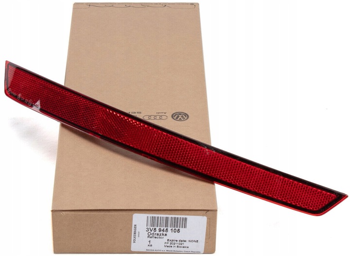 фото №1, Отражатель бампера зад левый skoda superb iii 3v