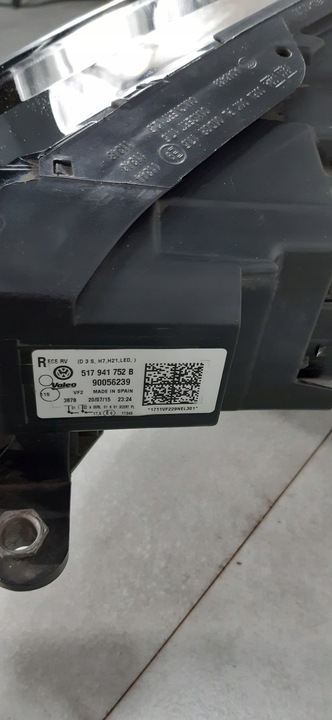 фото №11, Vw sportsvan лампа права ліва перед фари 517941751b 517941752b