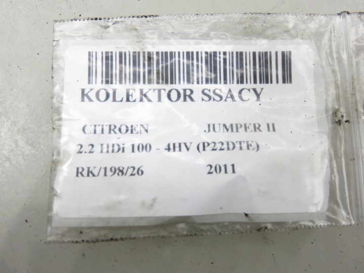 фото №6, Колектор впускний  citroen jumper ii 2.2 hdi 100 - 4hv p22dte 2s7q9424be