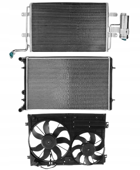 фото №1, Комплект радиатор audi 8l vw golf iv seat leon i skoda octavia i