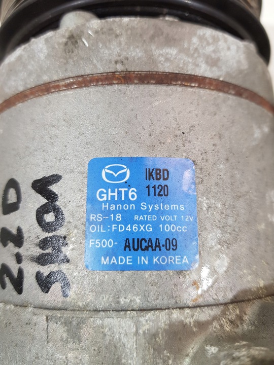 фото №9, Компрессор кондиционера f500-aucaa-09 mazda 3 6 cx-3 cx-5 2.2d sh01
