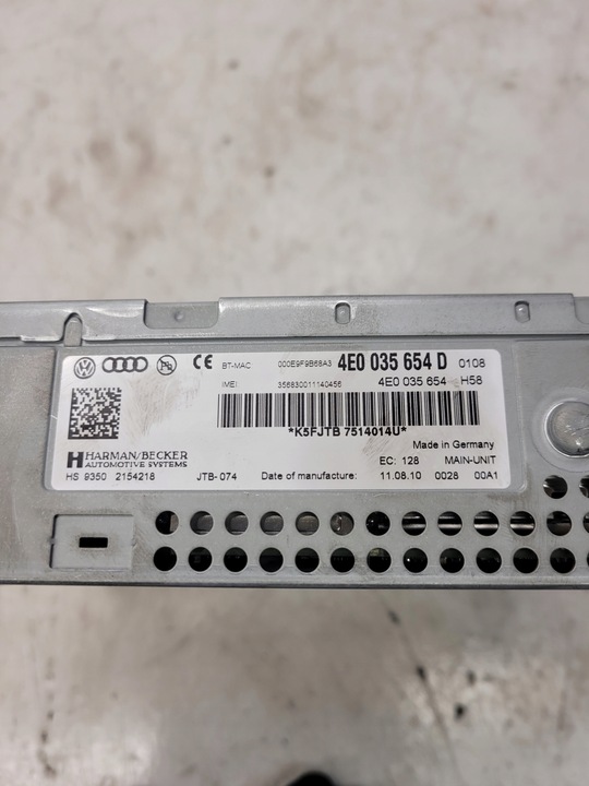 фото №5, Считыватель mmi 3g мультимедиа audi q7 a6 c6 4e0035654d