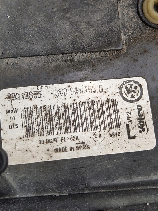фото №11, Vw passat b6 лампы передняя bi ксенон 3c0941752g комплект европа демонтаж