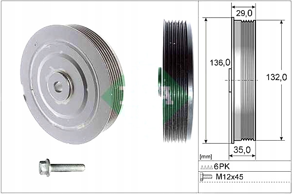 фото №2, Колесо пасове вала колінчастого renault clio ii kangoo kangoo експрес