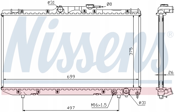 фото №11, Радіаторів двигуна nissens 64664a