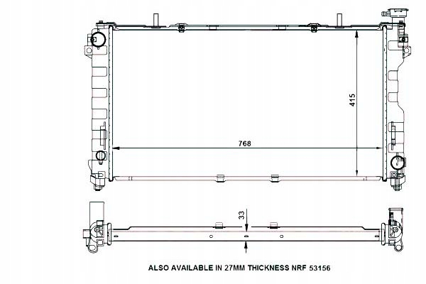фото №1, Nrf радіаторів двигуна chrysler voyager iv 3.3 02.0