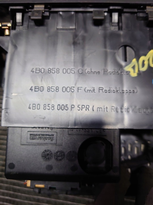 фото №6, Радіо панель кондиціонера рамка консоль audi a6 c5 4b0858005l