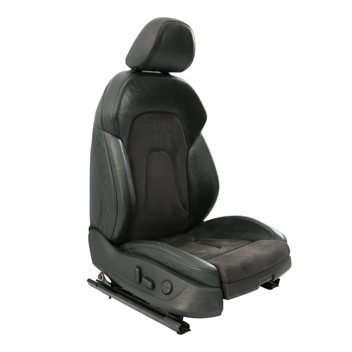 фото №12, Audi s4 b8 сиденье sport правый перед электрический чёрная кожа алькантара