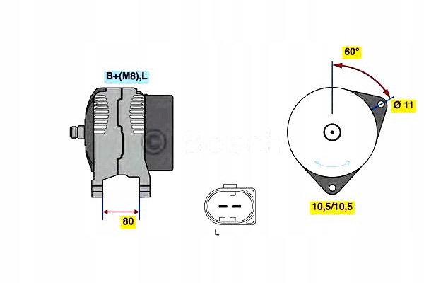 фото №2, Генератор bosch ca1915ir 8el738211771 lra03063 lr