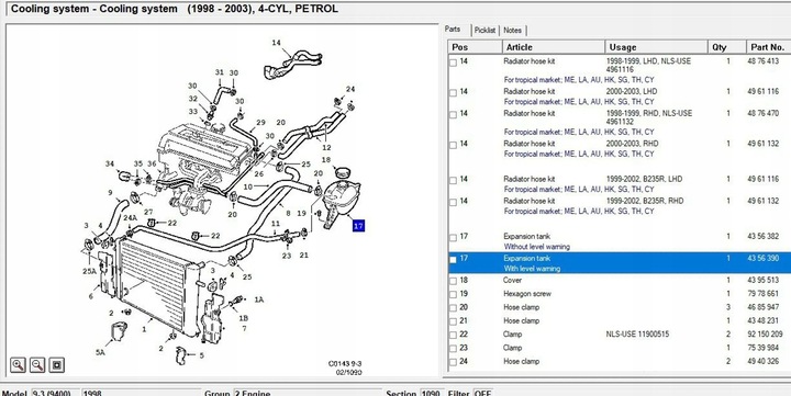 фото №8, Saab 9-3 ver1 2000 баки выравнивающие