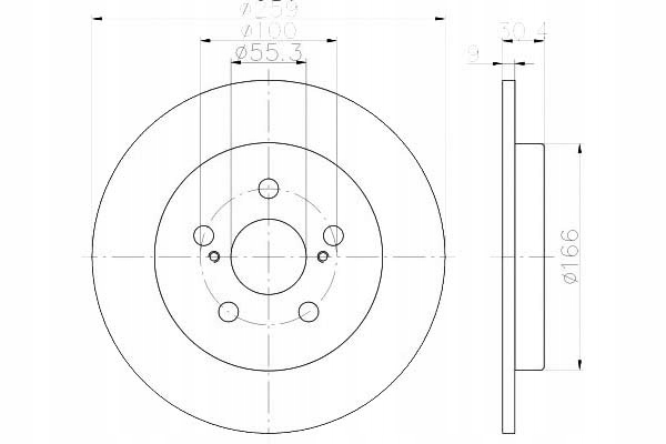 фото №2, Диски тормозные 2szt toyota зад prius 09- textar