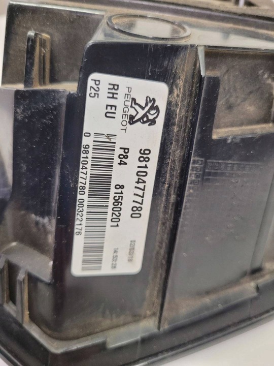 фото №9, Лампа задняя w крышка багажника правая сторона peugeot 3008 2 2018 9810477780