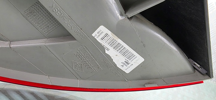 фото №10, 265500007r лампа правий права задня зад renault megane iii 2008-2012r європа