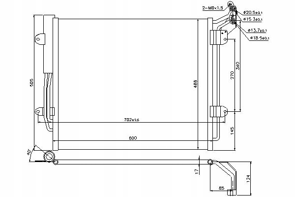 фото №14, Радиаторов кондиционера nissens 940256 7n0820411a