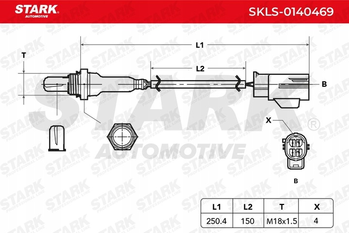 фото №10, З підігрівом лямбда-зонд stark skls-0140469 do opel vectra c limousine z02