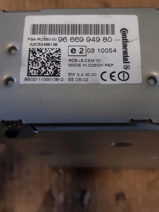 фото №9, Радіо cd 9666994980 peugeot 508