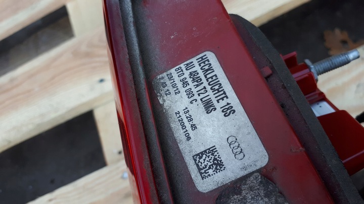 фото №6, A5 8t рестайлінг лампа ліва лівий зад w кришка багажника led