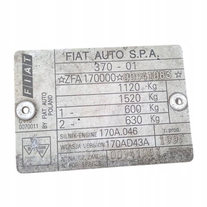 фото №8, Двигатель 170a.046 коробка передач fiat cinquecento 0.7 i 4v 30 km filmik